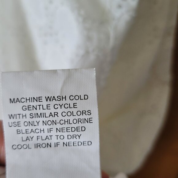 NEW Isaac Mizrahi QVC Dress XL White eyelet lace lined short sleeves SUMMER NWT - Picture 11 of 14